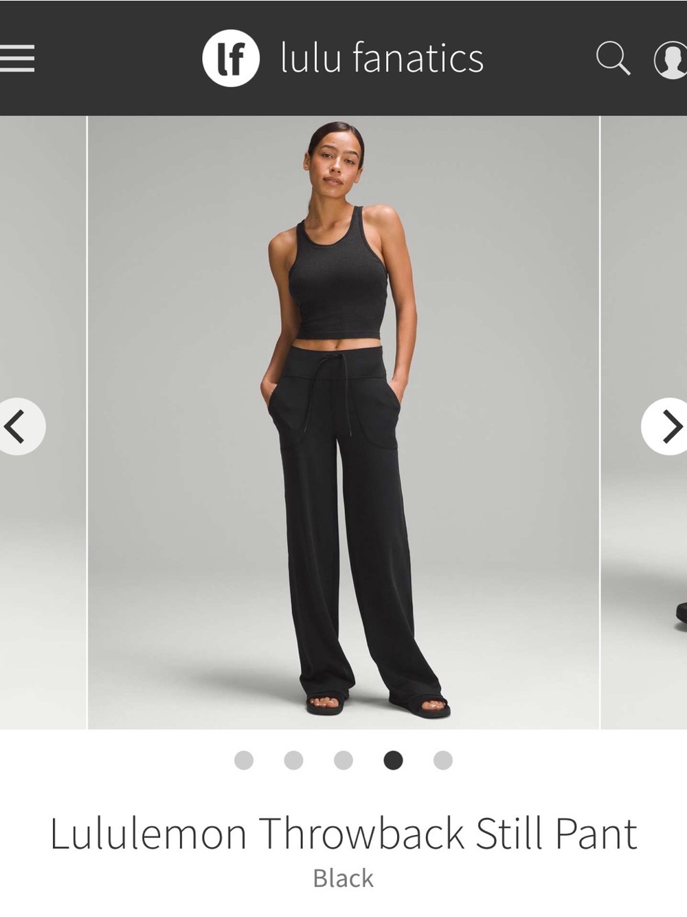 Lululemon Throwback Still Pant - Black - Size: 10 - EUC